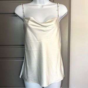 Cami NYC - The Busy Cami - White - Pearl Straps - XS
